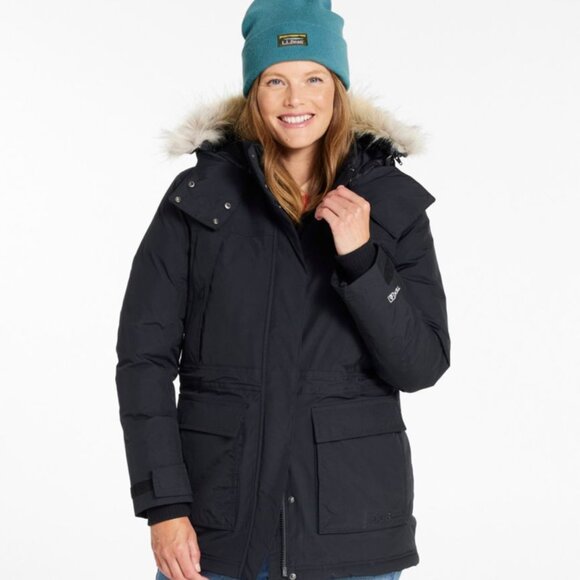 L.L. BEAN : Baxter State BLACK Parka - Women's - Picture 5 of 8
